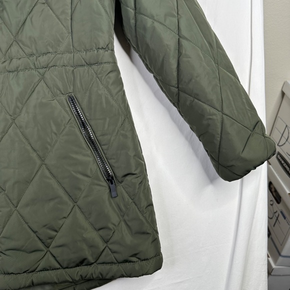 Ellen Tracy Women's Cinch Waist Quilted Jacket Olive Green Size Small‎ - Picture 6 of 11